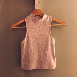 Crop Mock Neck Top